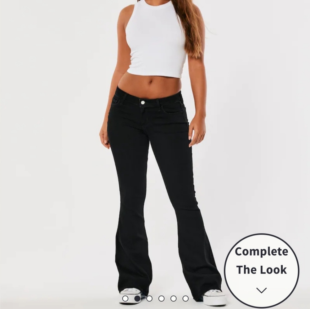 NWT Women's Low-Rise Black Y2K Flare jeans